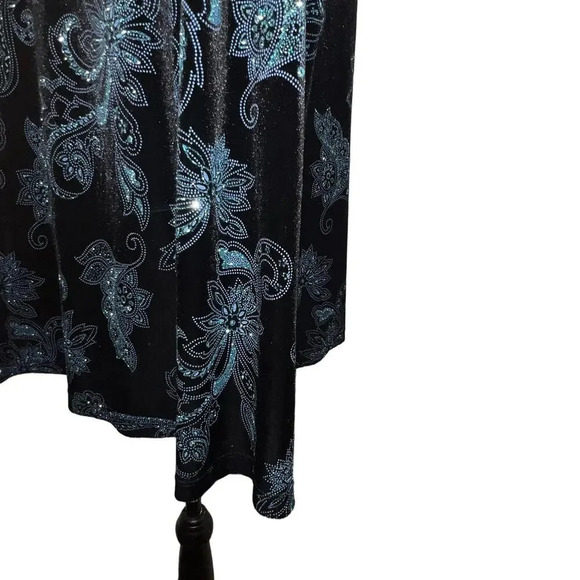 Elementz, 2X,jacket Cami sparkle crush velvet jewel button loop neckline close - Picture 5 of 10